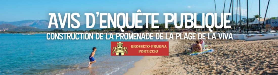 Avis d’enquête publique : la promenade du littoral à Porticcio